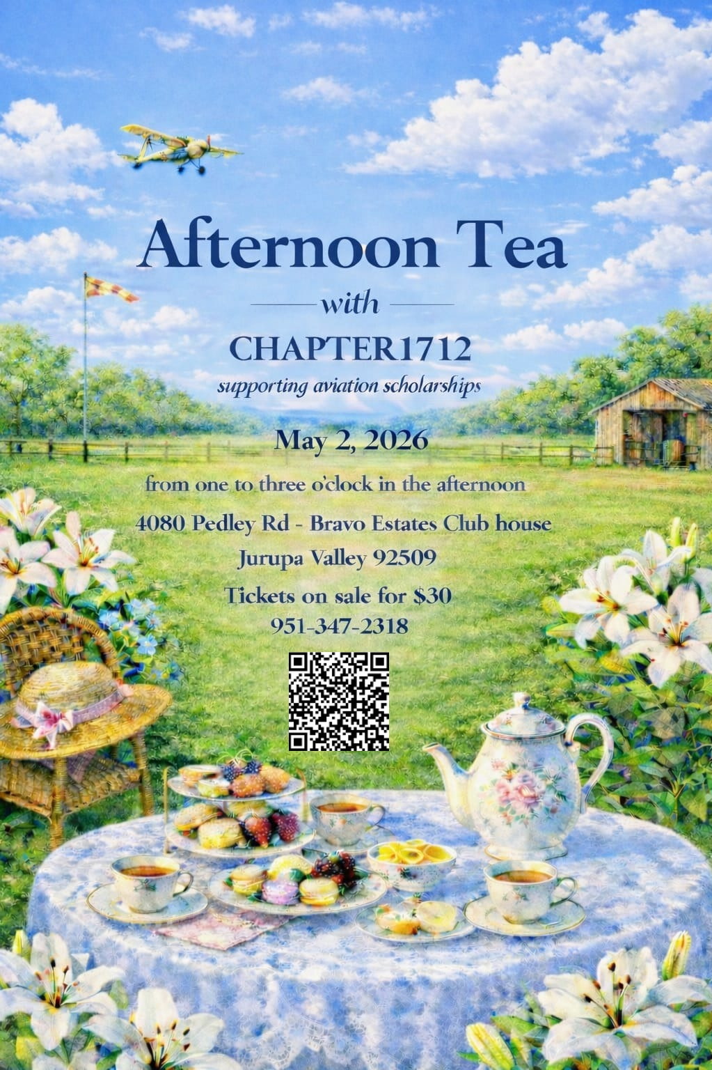 Afternoon Tea with Chapter 1712 supporting aviation scholarships